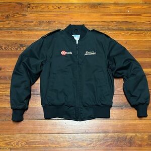 Vintage Military Black Bomber Jacket Sz M